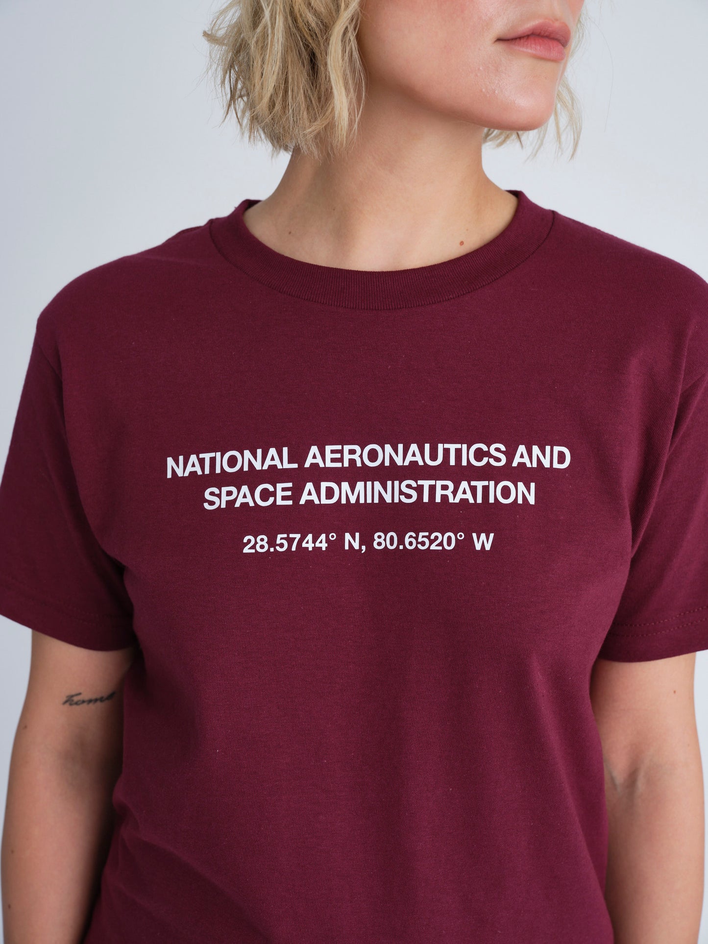 NASA Printed T-Shirt (Maroon)