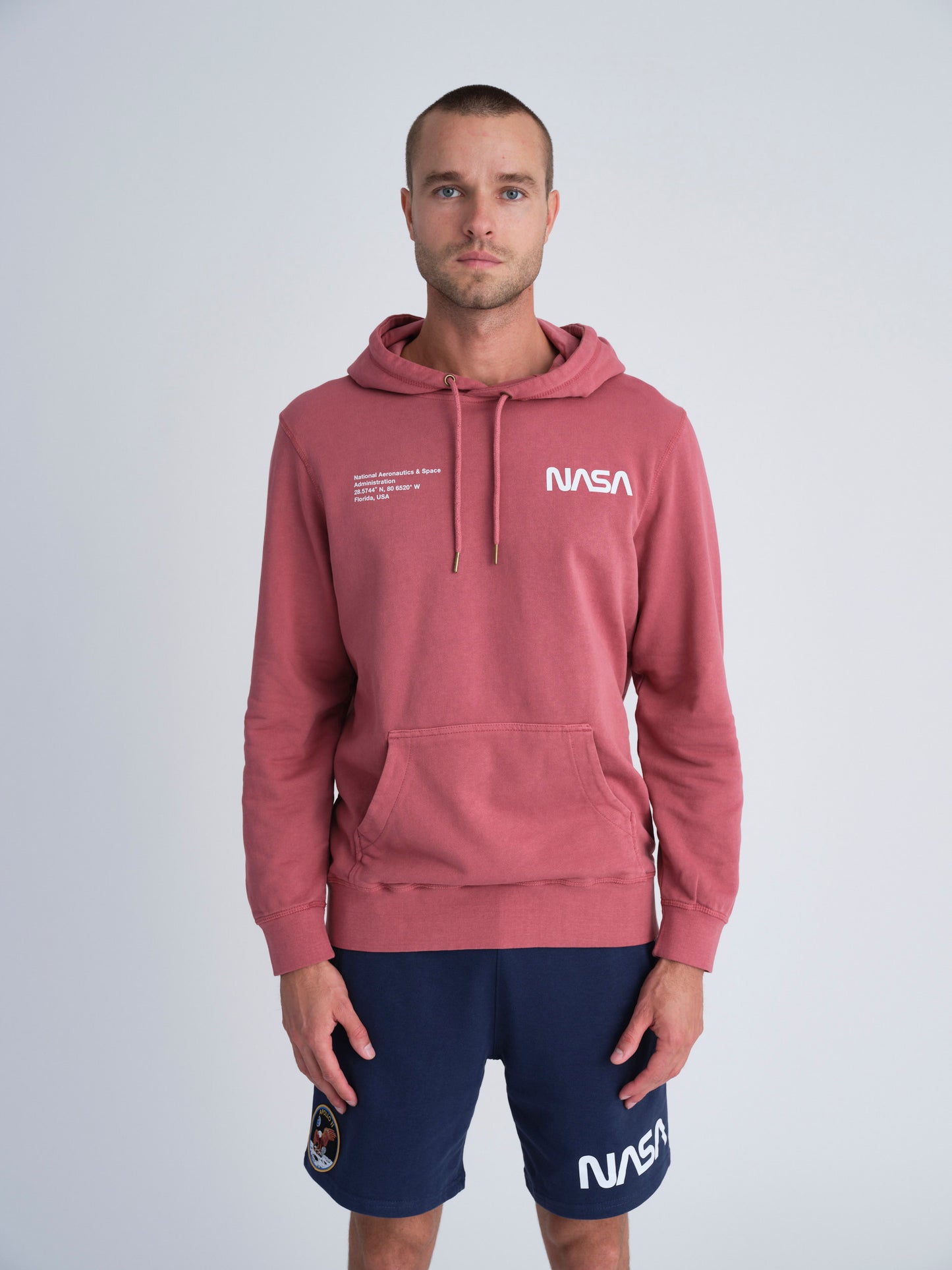 NASA Printed Hoodie (Rosewood)
