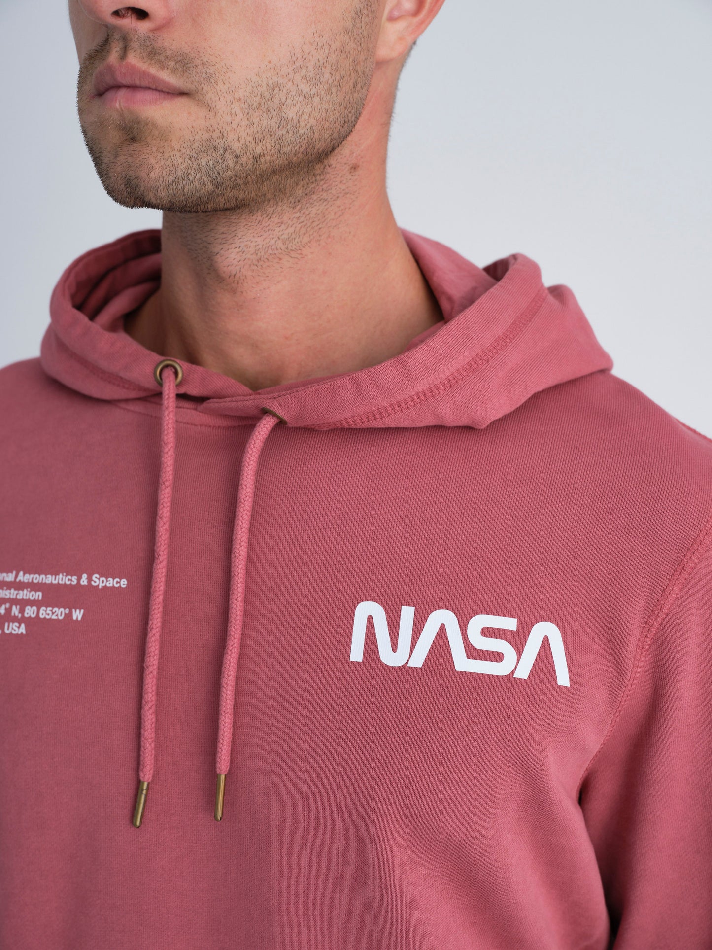 NASA Printed Hoodie (Rosewood)