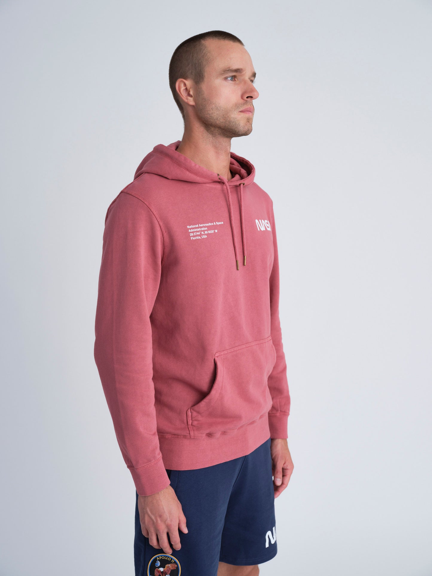 NASA Printed Hoodie (Rosewood)
