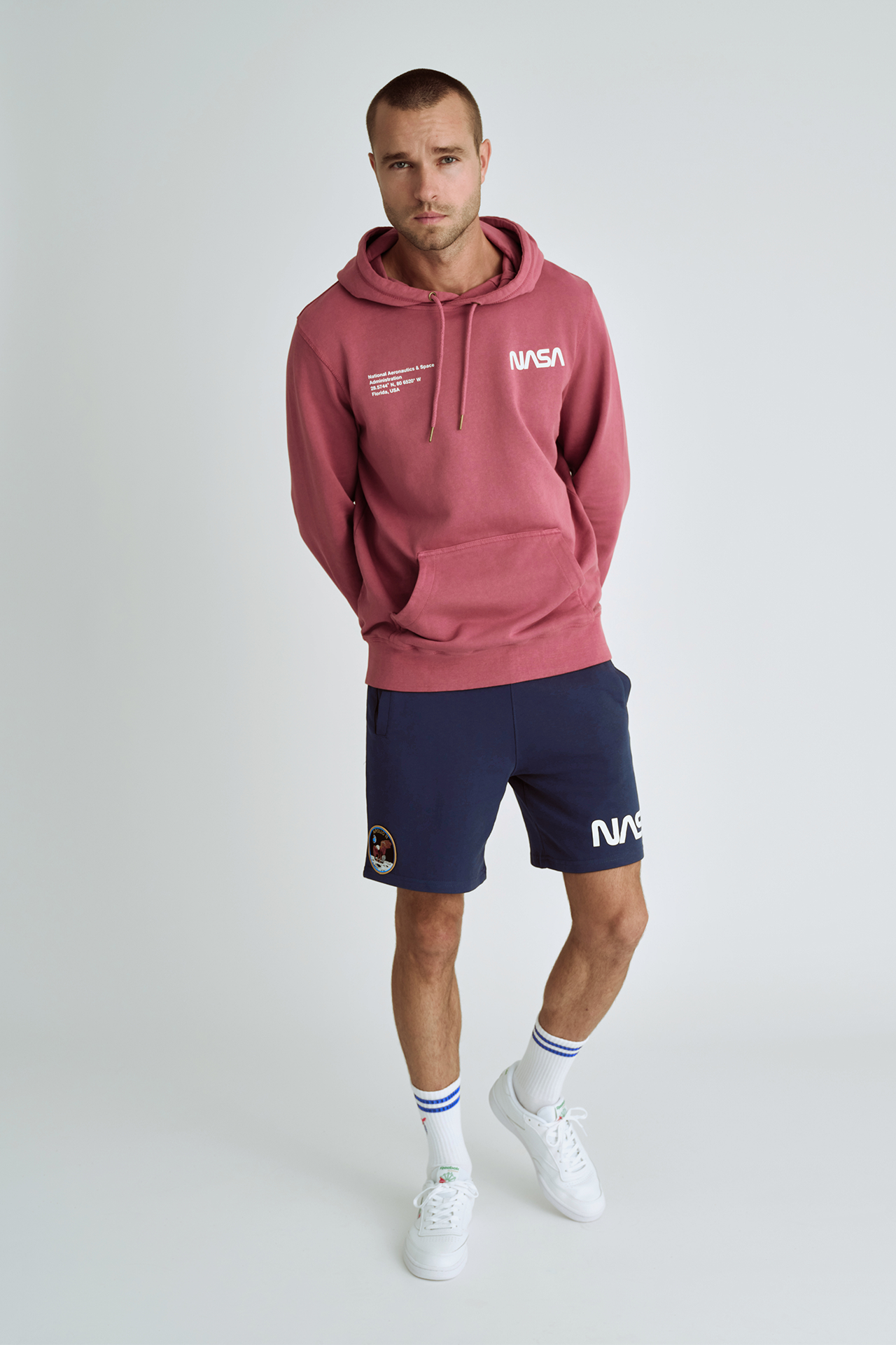 NASA Printed Hoodie (Rosewood)