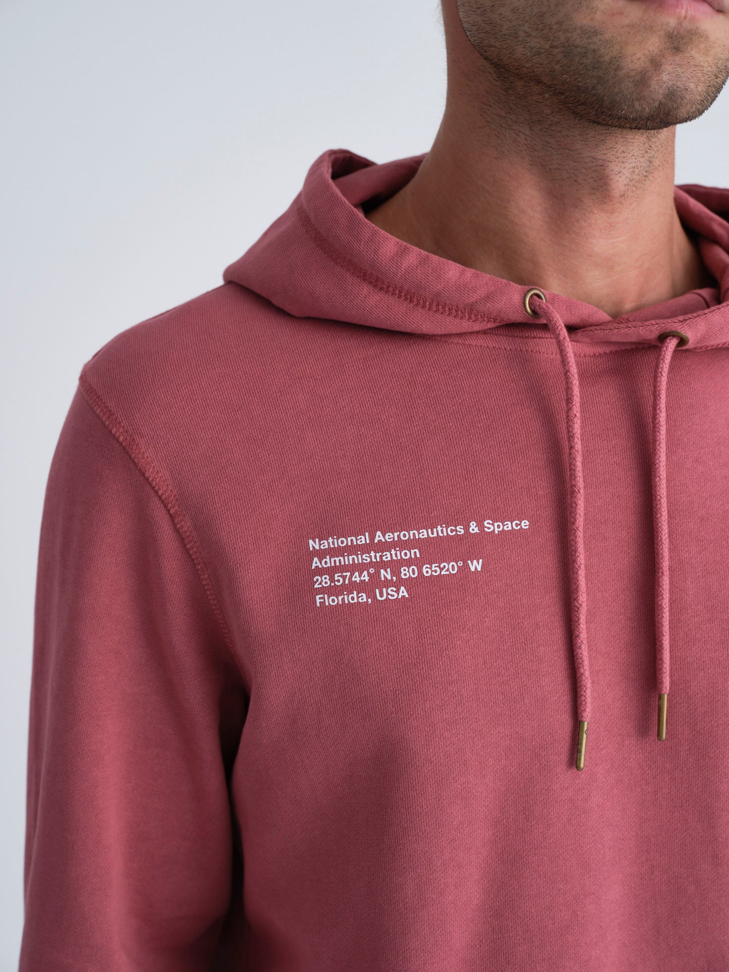 NASA Printed Hoodie (Rosewood)