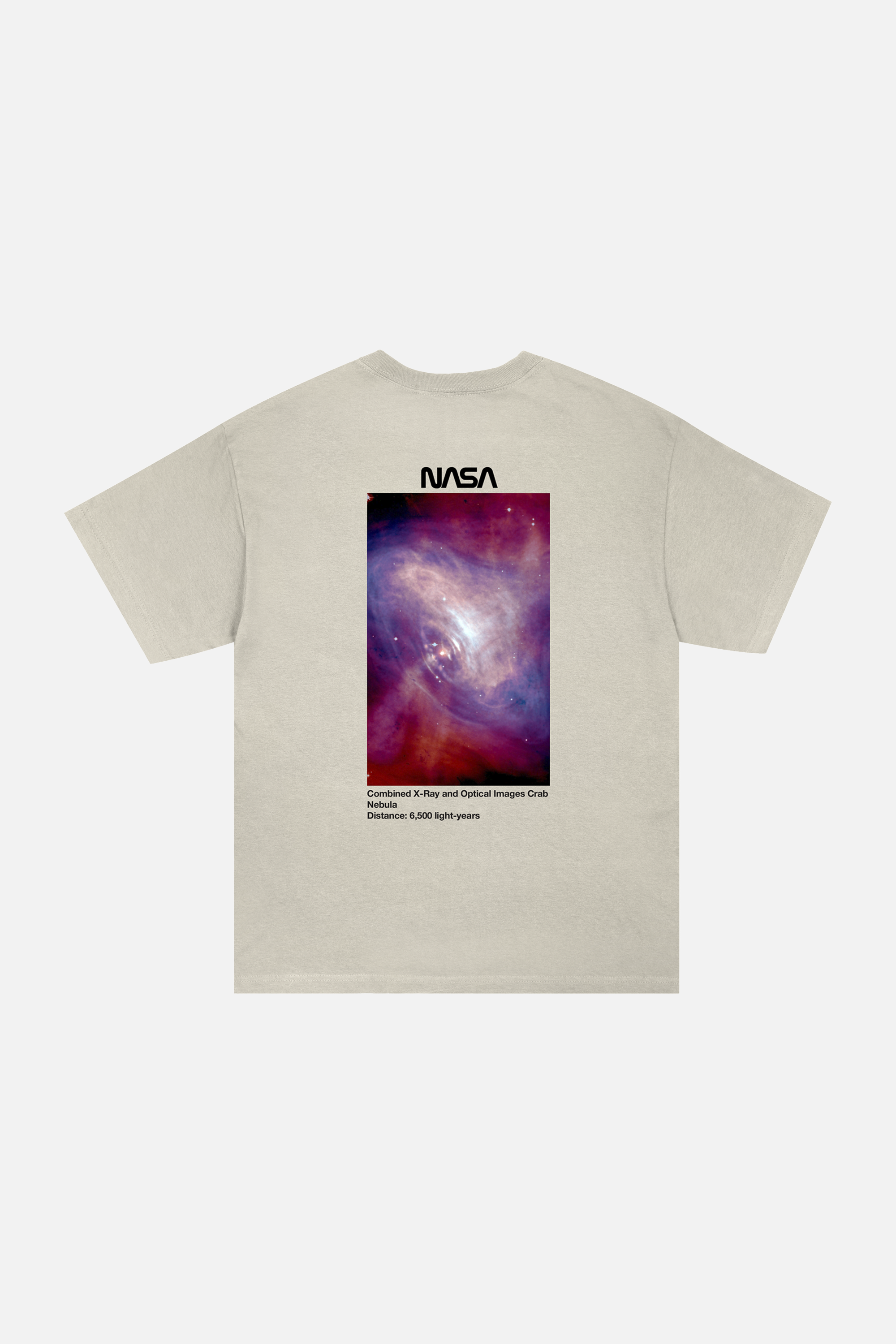 NASA Printed T-Shirt Cream - back