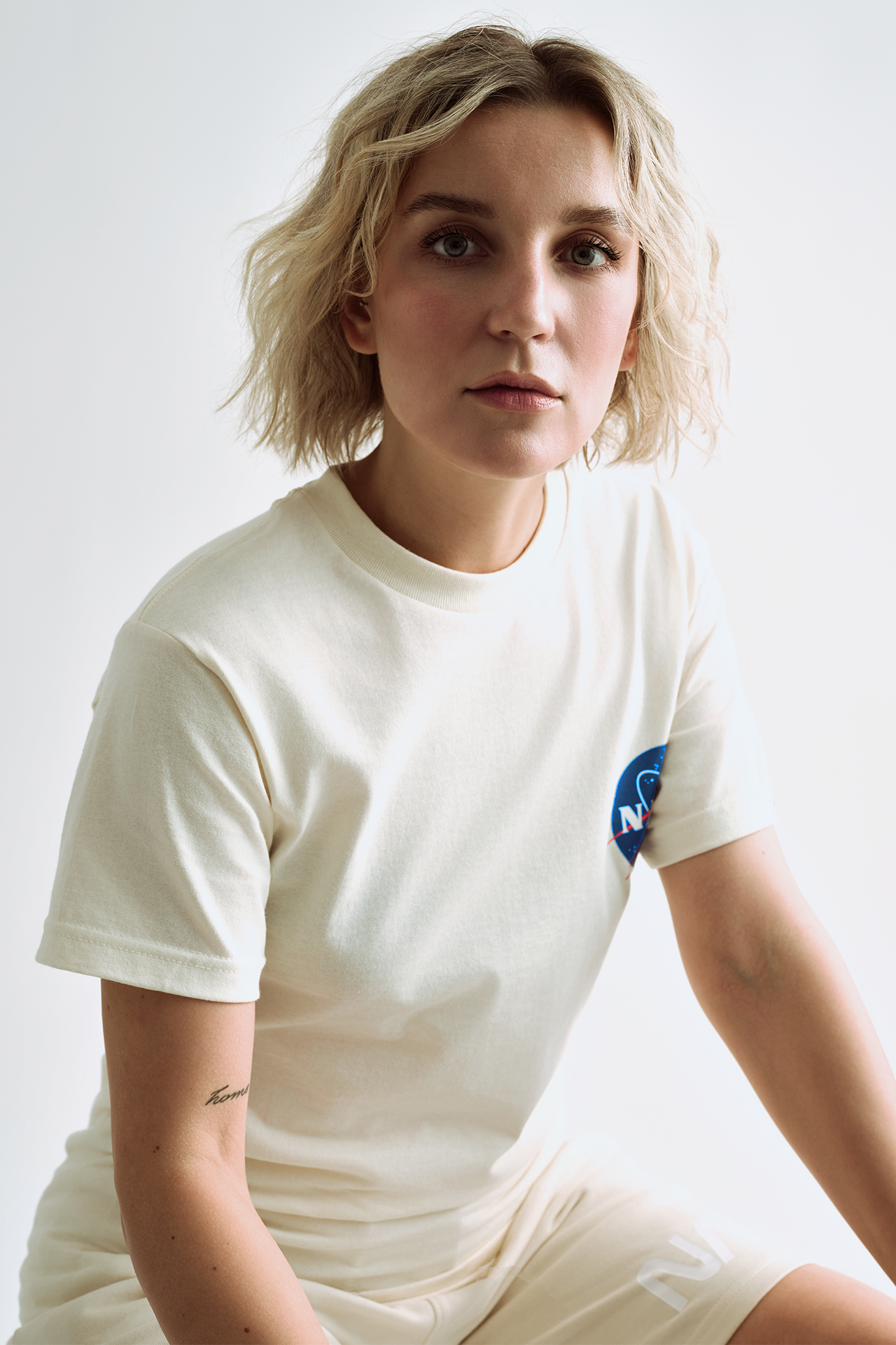 NASA Printed T-Shirt Cream - detail