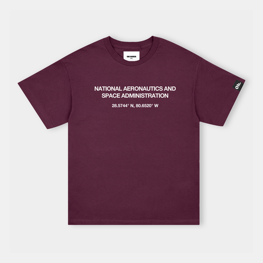 NASA Printed T-Shirt (Maroon)
