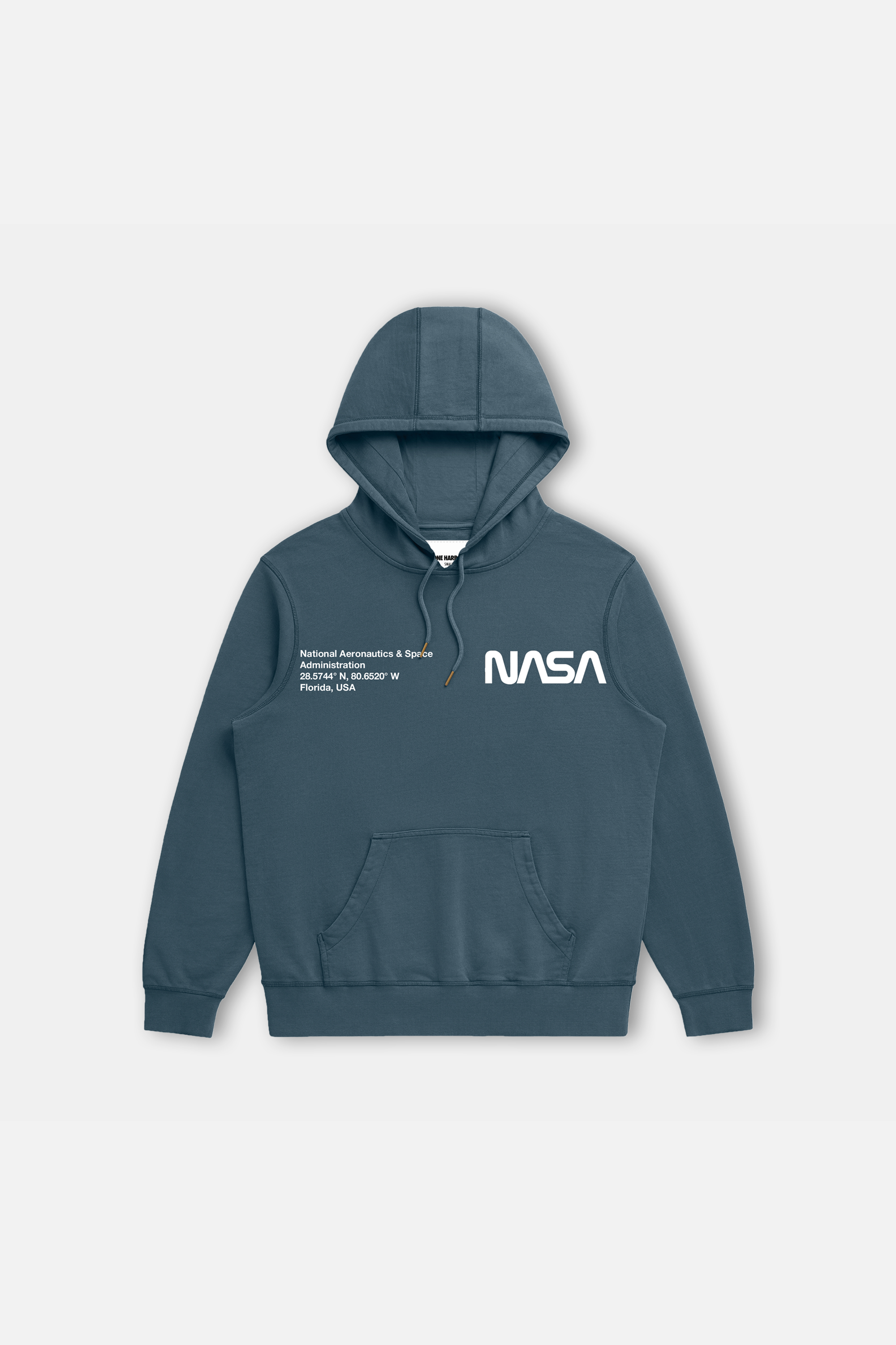 NASA Printed Hoodie Seaside Blue - front