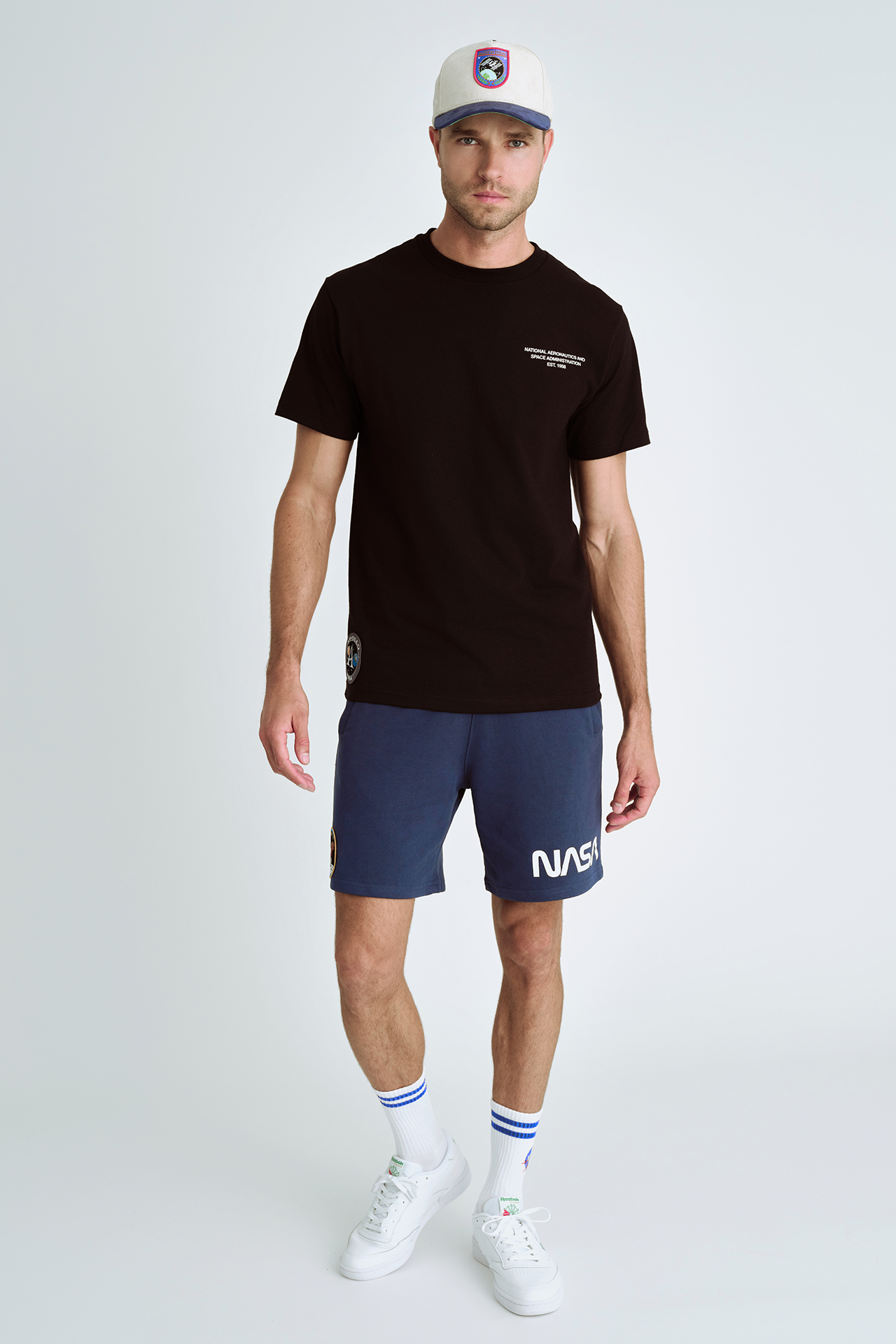 NASA Printed Shorts Navy Blue - detail